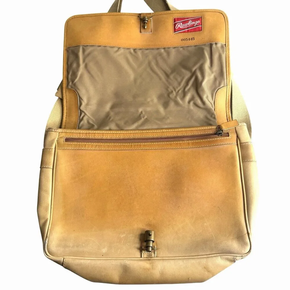Rawlings Limited Edition Leather Men Messenger Briefcase Bag Gian Paolo Lombardo